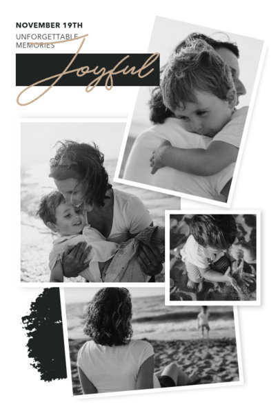 Art Print Design Maker Featuring Black and White Pictures With a Quote