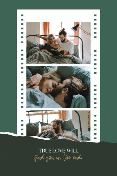 Quote Art Print Generator With a Photo Collage of a Couple