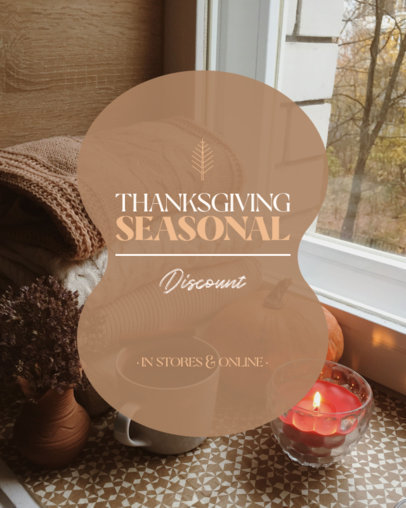 Aesthetic Instagram Post Generator to Promote Seasonal Thanksgiving Discounts for Fall 4927d