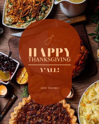 Thanksgiving-Inspired Instagram Post Generator to Promote a Happy Message for Fall/Winter 4927g