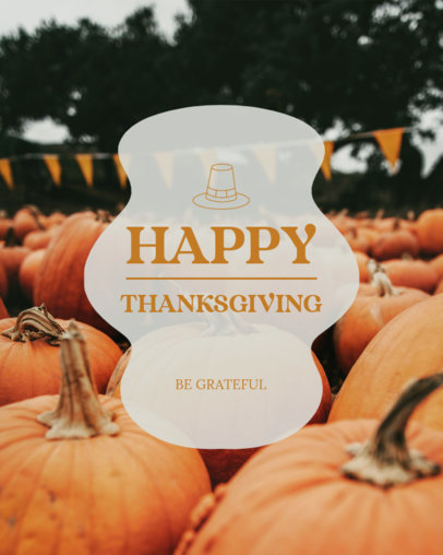 Fall/Winter-Themed Instagram Post Maker Featuring Some Pumpkins to Celebrate Thanksgiving Season 4927h