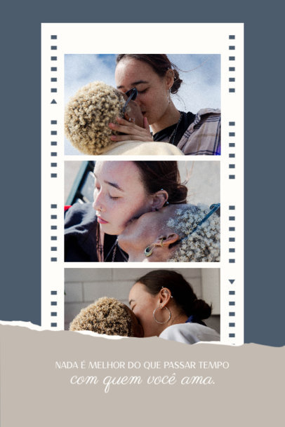 Art Print Template Featuring an LGBTQ Couple's Photo Collage