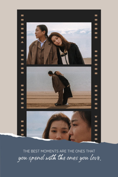 Photo Collage-Themed Art Print Creator Featuring a Couple's Pictures