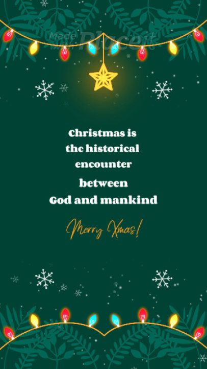 Instagram Story Video Template Featuring a Christmas-Themed Quote