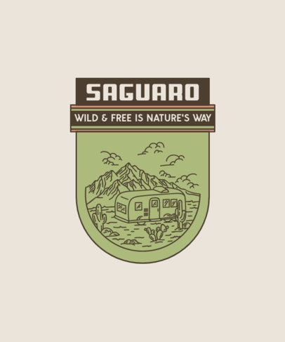T-Shirt Design Creator Featuring a Badge of the Saguaro National Park 5559c-el1