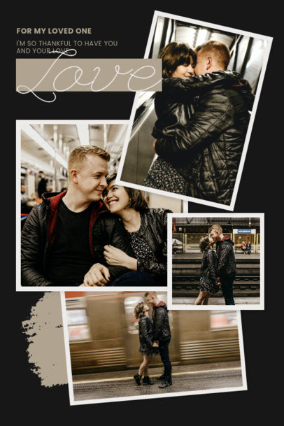 Photo-Themed Art Print Design Maker Featuring Pictures of a Couple