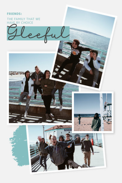 Art Print Design Generator Featuring a Friends Photo Collage