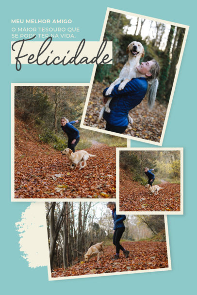 Art Print Design Template Featuring a Pet Photoshoot