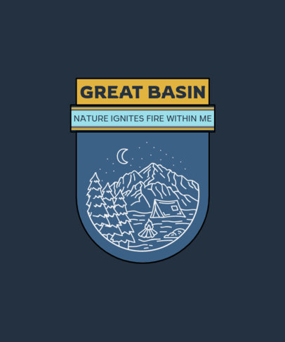T-Shirt Design Generator with an Illustrated Landscape of the Great Basin 5559b-el1