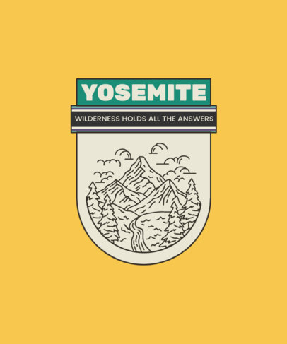 T-Shirt Design Maker with an Illustrated Graphic of the Yosemite National Park 5559d-el1