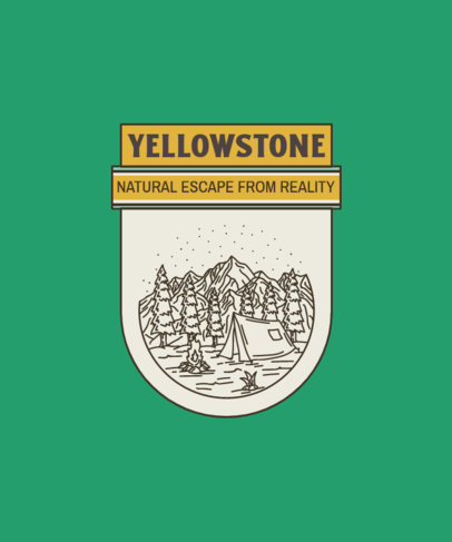 T-Shirt Design Generator with a Yosemite Landscape Illustration 5559f-el1