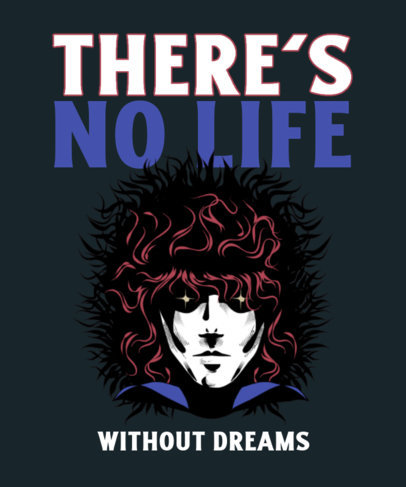 T-Shirt Design Maker Featuring an Illustrated Character Inspired by The Sandman