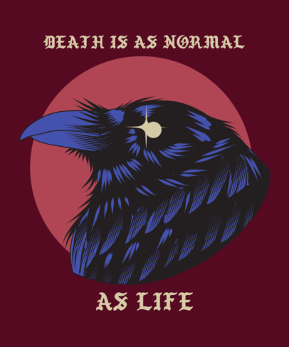 T-Shirt Design Creator with an Illustrated Crow Inspired by the Sandman Comic Book 