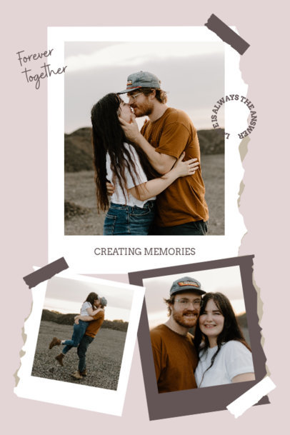 Art Print Design Generator Featuring a Couple's Photo Collage