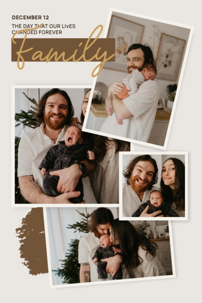 Family-Themed Art Print Design Generator Featuring a Cute Photo Collage