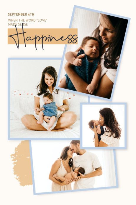 Sweet Art Print Design Template Featuring a Baby Photoshoot
