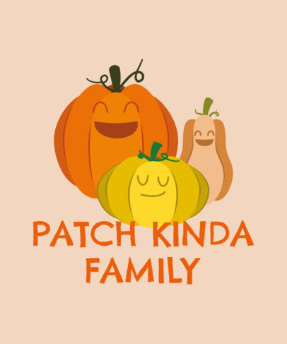 Fall-Themed T-Shirt Design Template to Celebrate Thanksgiving