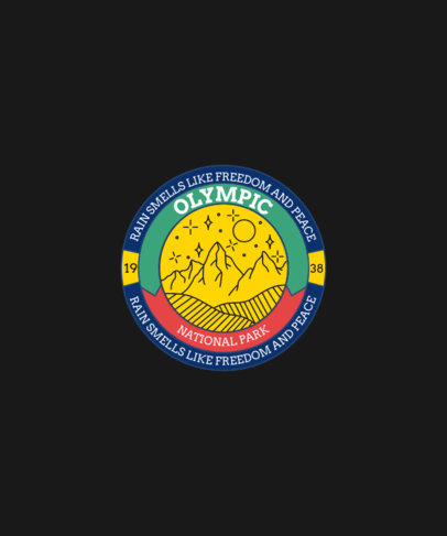 T-Shirt Design Template Featuring a Travel-Themed Quote and a Natural Park Graphic 5555g-el1