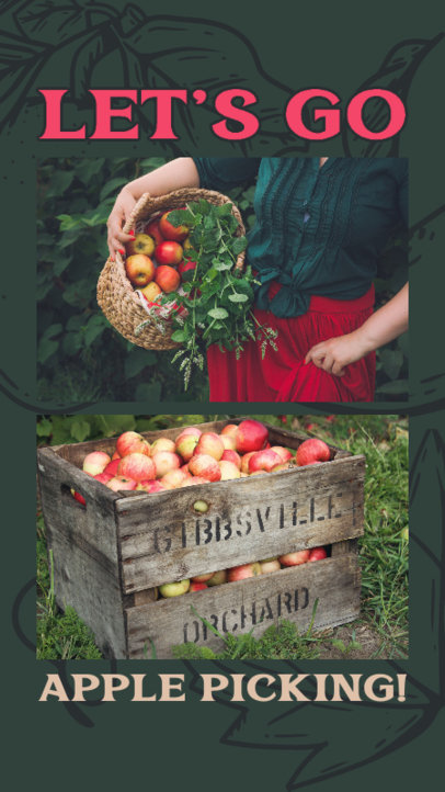Instagram Story Maker for a Thanksgiving Apple Picking Guide