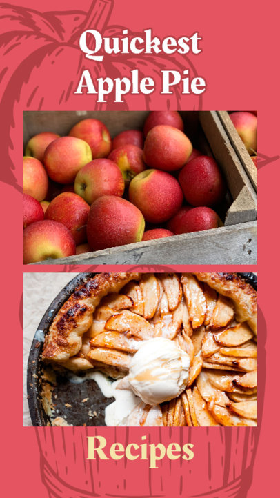 Instagram Story Creator for a Thanksgiving Quick Apple Pie Recipe