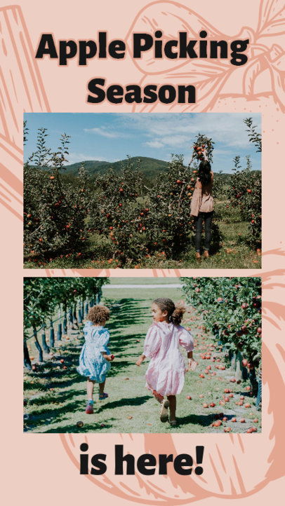 Instagram Story Template Featuring Tips for the Apple Picking Season
