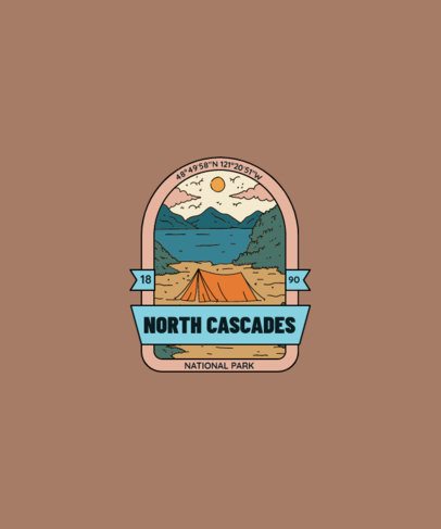 T-Shirt Design Generator Featuring a Camping Illustration