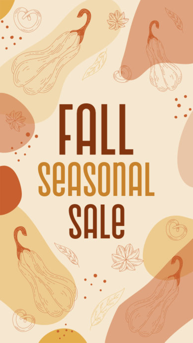 Instagram Story Generator to Promote a Fall Seasonal Sale