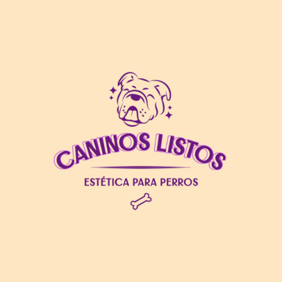 Logo Generator for Pet Grooming Services Featuring a Dog