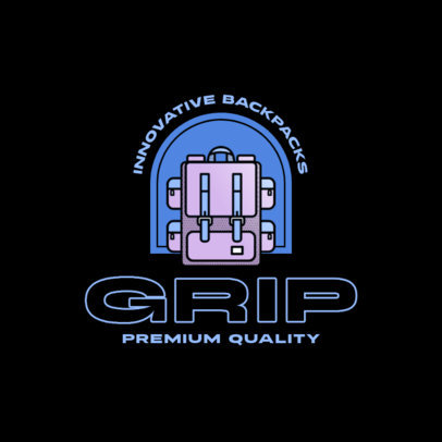 Logo Creator with an Illustrated Backpack for a Dropshipping Supplier