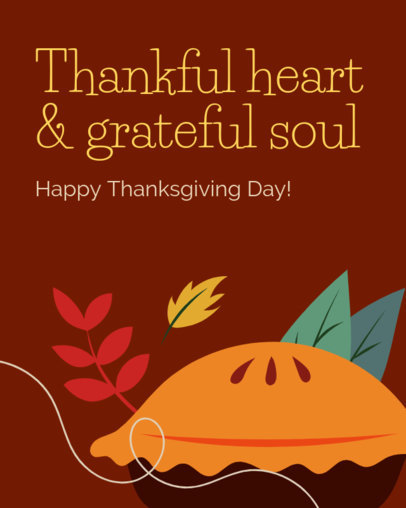 Instagram Post Generator Featuring a Gratitude Text for Thanksgiving 4926a