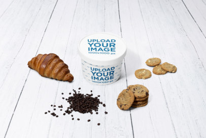 Soup Bowl Mockup Featuring Exchangeable Sweet Food Items