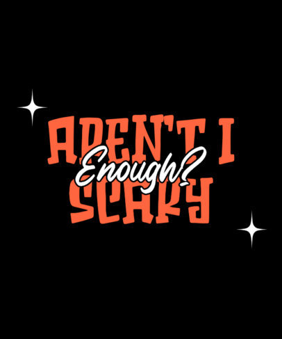 Quote T-Shirt Design Template Featuring a Halloween Costume Fail