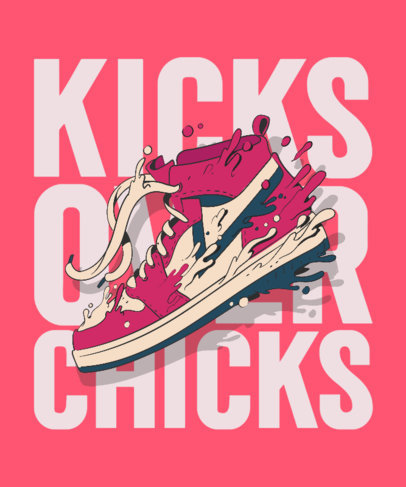 Streetwear T-Shirt Design Maker Featuring Cool Sneakers