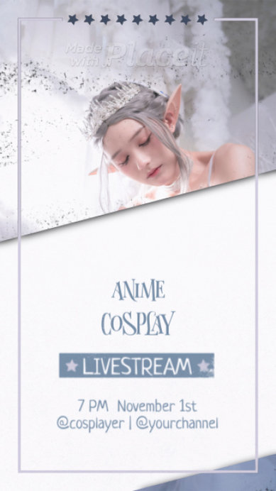 Instagram Story Video Maker for an Anime Cosplay Event Livestream