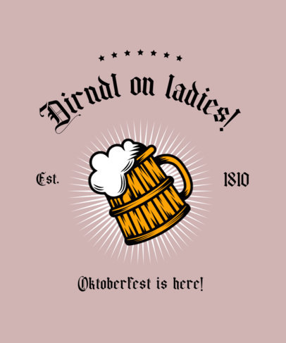 T-Shirt Design Maker Featuring Illustrated Graphics for Oktoberfest