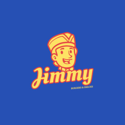 Burger-Themed Restaurant Logo Creator Featuring a Chef Graphic