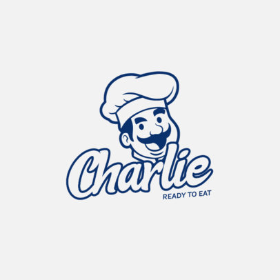 Logo Maker for a Traditional Restaurant Featuring an Illustrated Chef