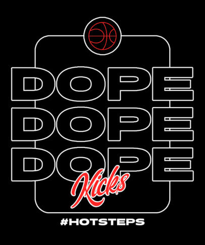 T-Shirt Design Template with a Ball Graphic for a Sports Sneakers Club 4938g