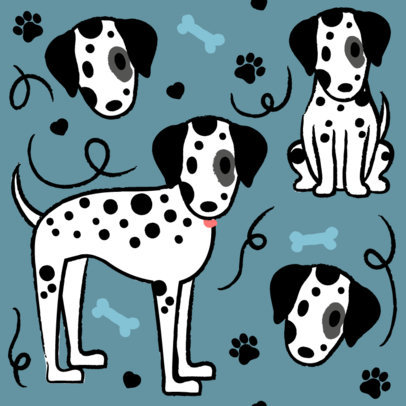 Print Pattern Maker Featuring Cute Dalmatian Graphics 4951d
