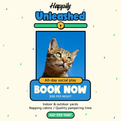 Cute Instagram Post Generator for a Cat Daycare