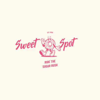 Bakery Logo Generator Featuring a Retro-Style Donut Character