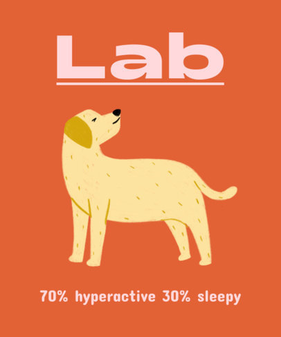 Pet-Themed T-Shirt Design Generator Featuring a Labrador Graphic 4949h