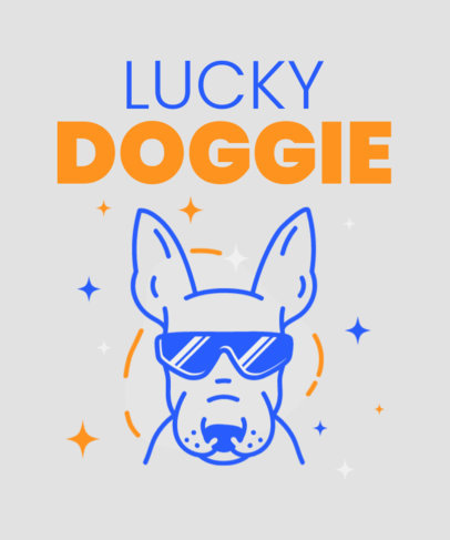 Fun Illustrated T-Shirt Design Maker for a Lucky Dog and Its Owner 4948h