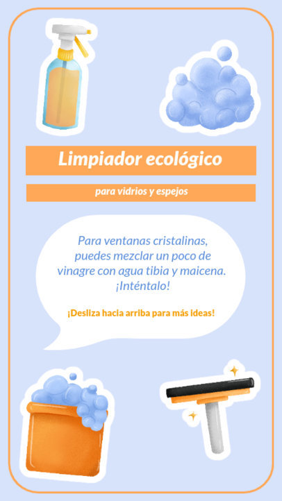 Instagram Story Template with a Tip for Eco-Friendly Cleaners 5370a