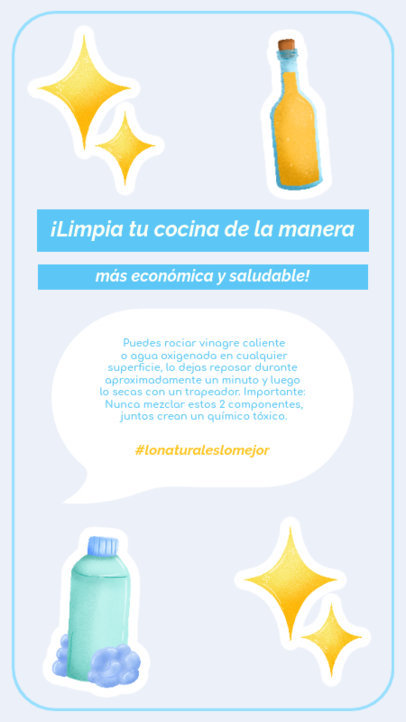 Instagram Story Maker Featuring an Eco-Friendly Way to Clean Kitchens 5370d