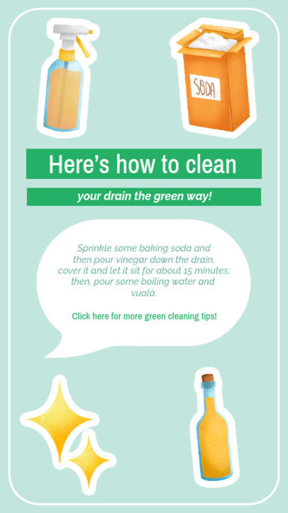 Instagram Story Generator with a Green Way to Clean Drains 5370f