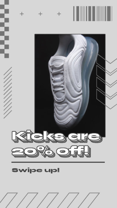 Instagram Story Maker with a Promo for an Online Sneaker Shop