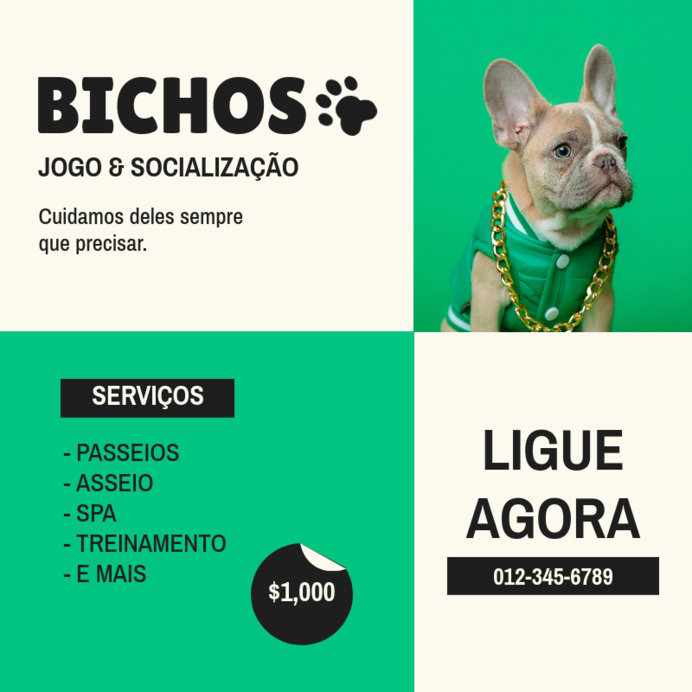 Pets-Themed Instagram Post Generator to Promote a Dog Daycare