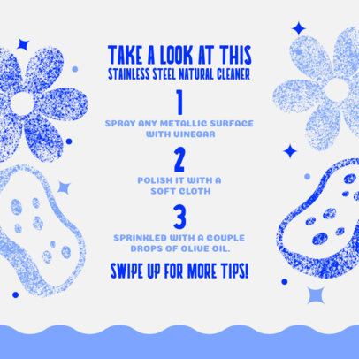 Instagram Post Maker with an Easy Use Guide for a Stainless Steel Natural Cleaner 5368H
