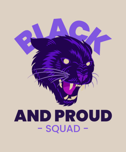 Black Pride-Themed T-Shirt Design Generator Inspired by a Hero Film 4807-4952d